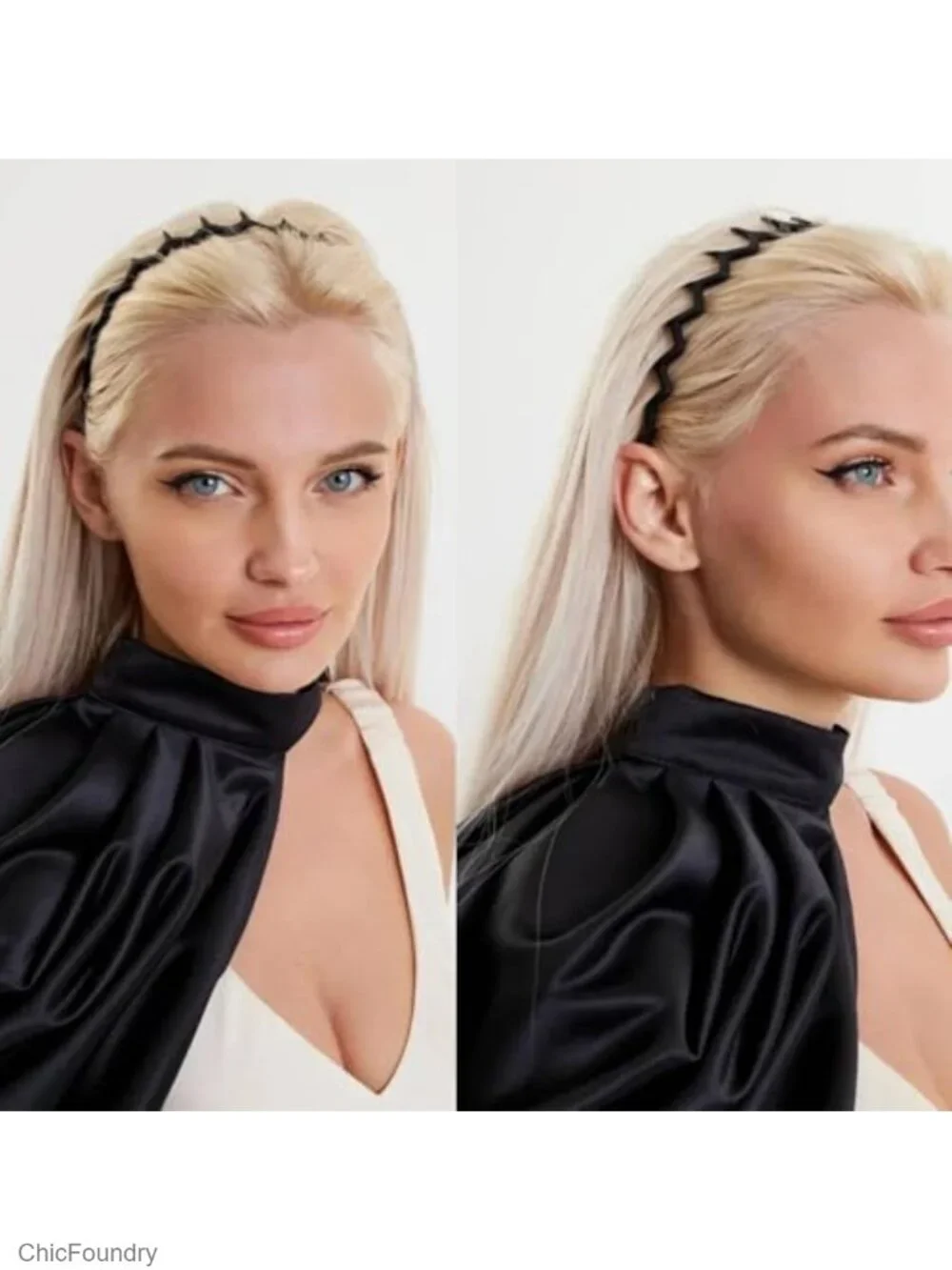 6 PCS Zig Zag Headbands Plastic Wavy Hair Band Comb with Teeth for Women Men
